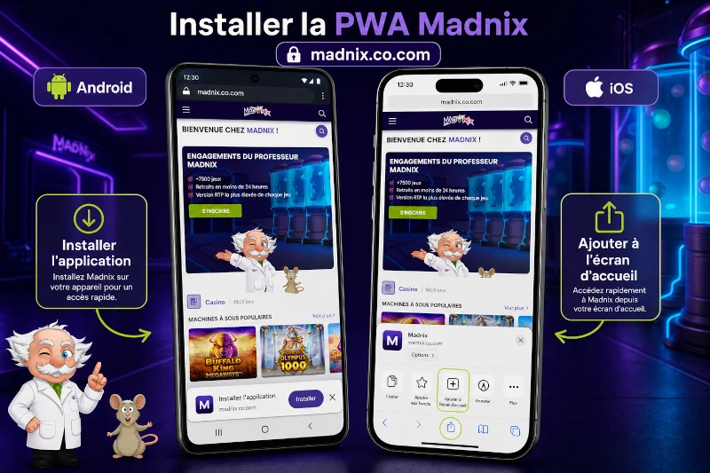 Comment installer l'application Madnix PWA sur Android et iOS